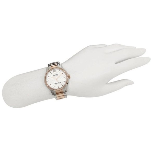 Coach Rose Gold Maddy Two Tone Set Bracelet W6183 Watch (Need Battery Change) - Picture 5 of 6